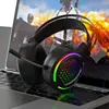 Écouteur lumineux de jeu X2 rvb, casque USB filaire, monté sur la tête, pour ordinateur