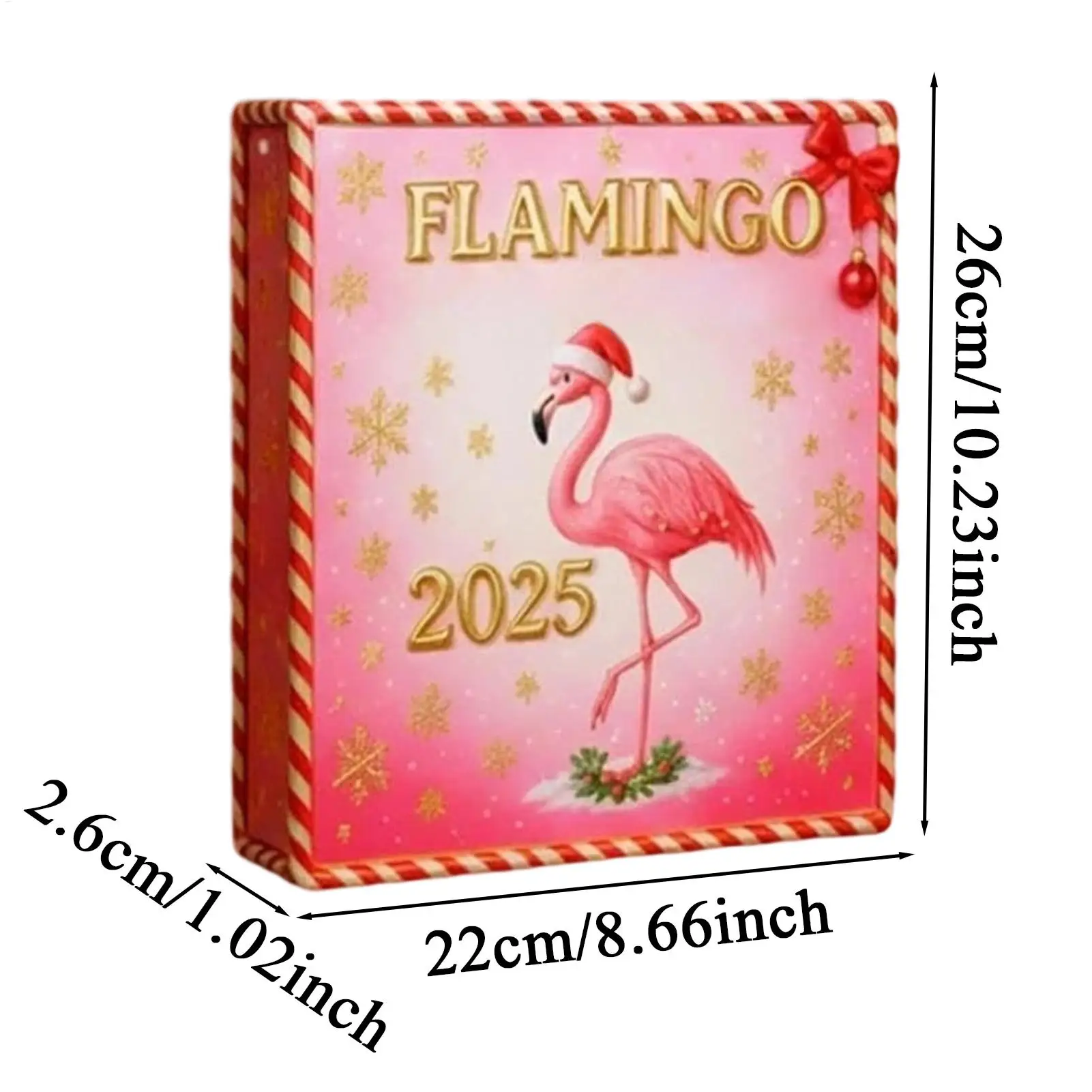 2025 Christmas Advent Calendar gift 2D Flat Acrylic Flamingo Ornaments Christmas tree decorations Holiday Countdown Calendar