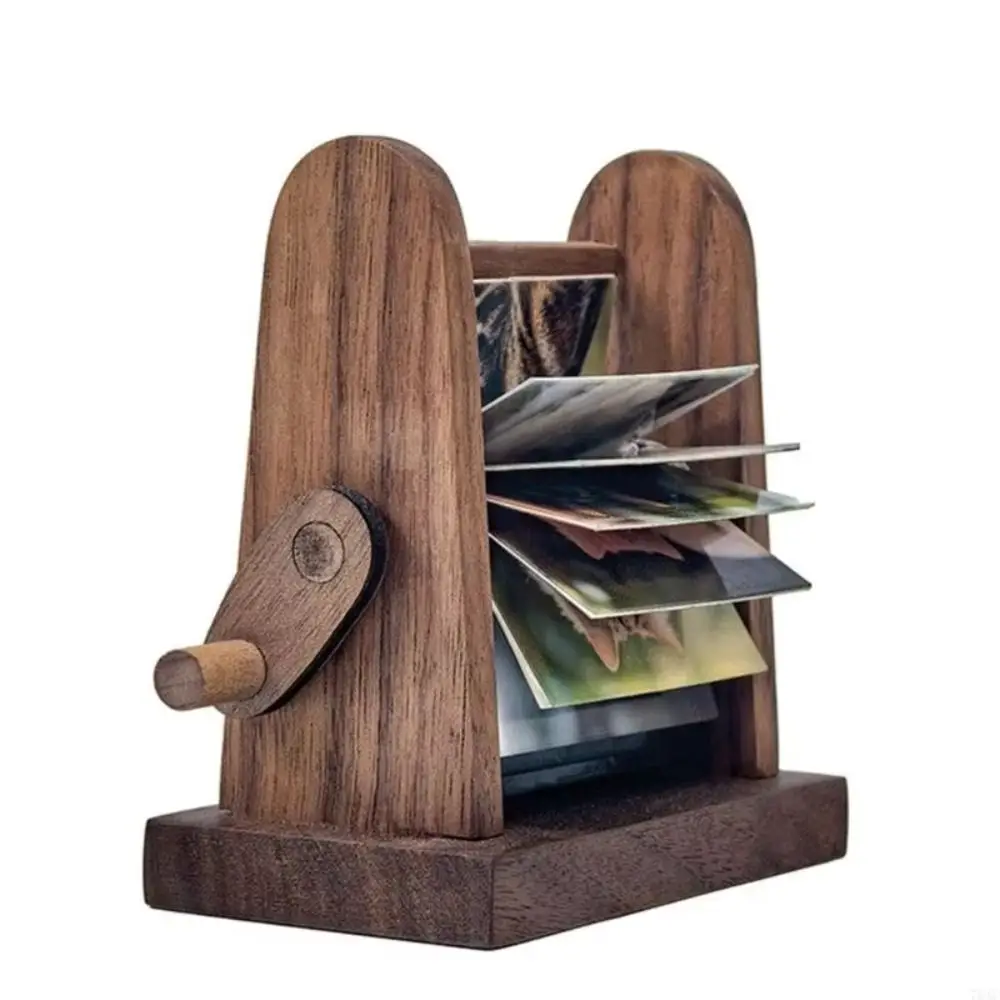 Line Up Rotation Frame Hand Crank Rotation Photo Frame Wood Material Rotation Frame Hand Crank ...