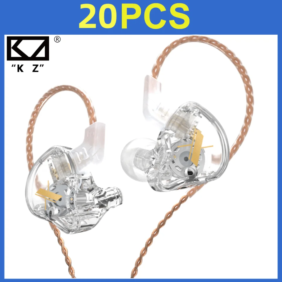 

20PCS KZ EDX Wired Earphones HiFi Earbuds In Ear Monitor Headphones Detachable Cable Music DJ Sport Noise Cancelling Headset