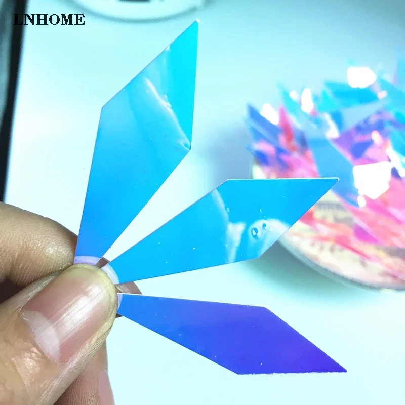 Sequins for Crafts 260pcs 15*50mm Big Diamond Shape Loose Large Change Color Sequins For Crafts Sewing DIY Hologram Bag Garment Accessories