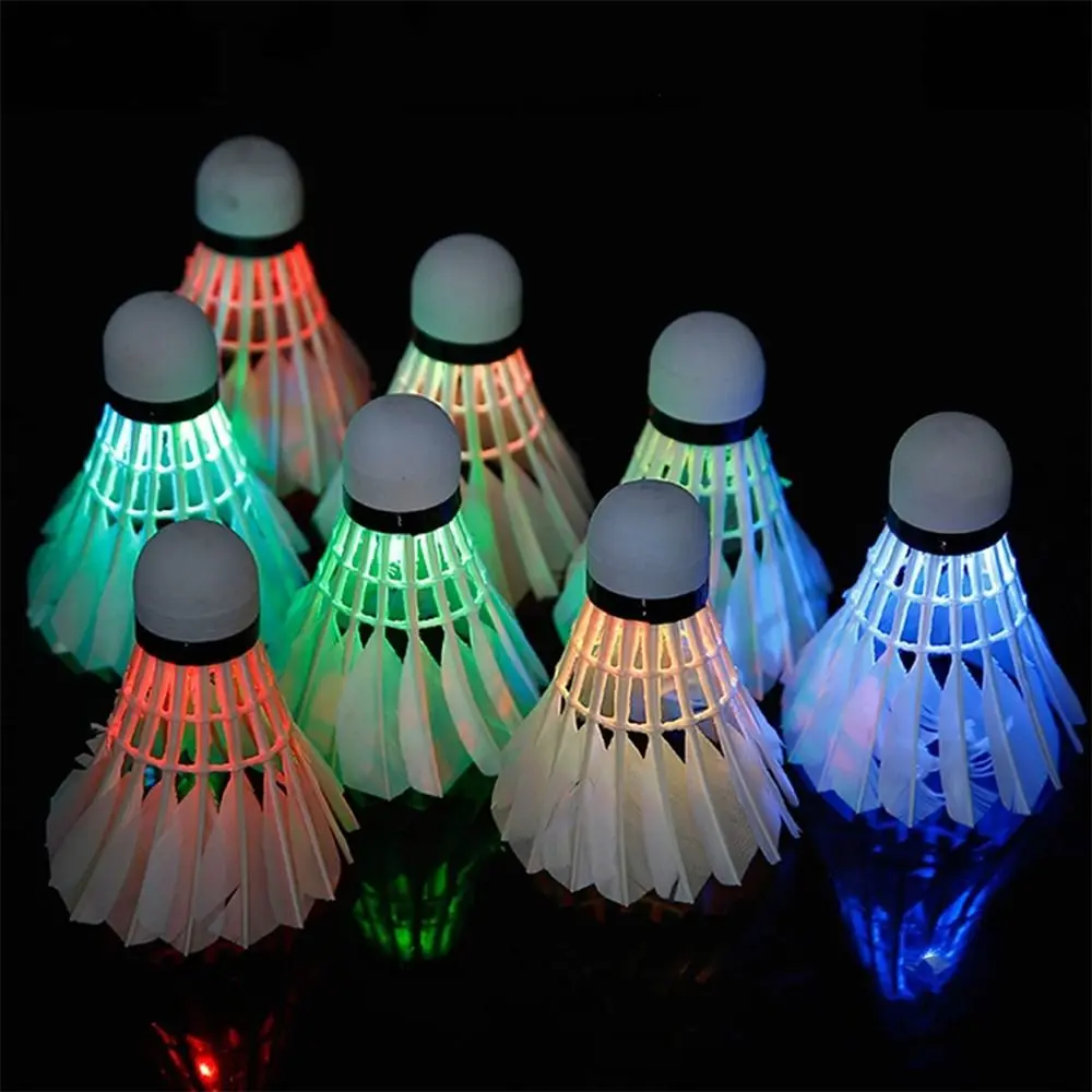 

Dark Night LED Badminton Lighting Balls Foam Head Lighting Badminton Luminous Glowing Luminous Shuttlecock Outdoor Sports