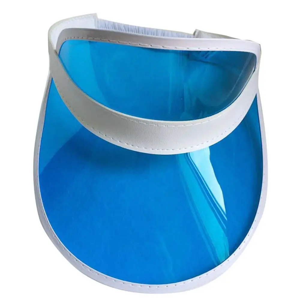 Outdoor Fashion Casual Transparent Anit-uv Plastic Face Sun Shield Hats Sun Visor Hats Golf Cap Rain Hat