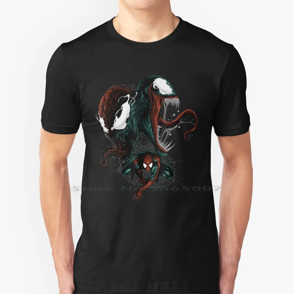 Spider Venon E Carnag T Shirt 100% Cotone Venom And Carnage Venom Carnage Fans Comic Venom Lover Carnage Lover Peter Parker