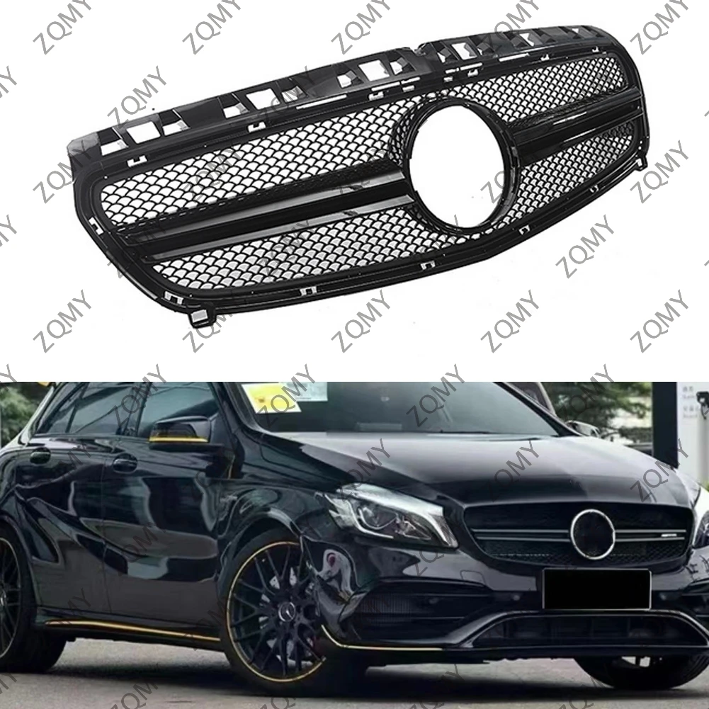 

For Mercedes Benz A Class W176 2013-2015 A180 A200 A220 A250 A260+ (Modified For AMG style) Car Front Bumper Grille Upper Grill