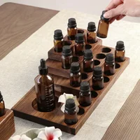 Retro Essential Oil Bottle Storage Box Beauty Salon Wood Split Bottled Display Rack Incense Smoked Storage Rack 2