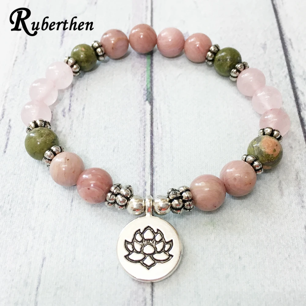 Ruberthen New Design Lotus Yoga Mala Jewelry