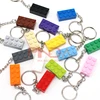 10Pcs MOC 2x4  Key Chain  Building Blocks Creative Gift  with MOC Brick Keychain Bricks Plate Compatible 5
