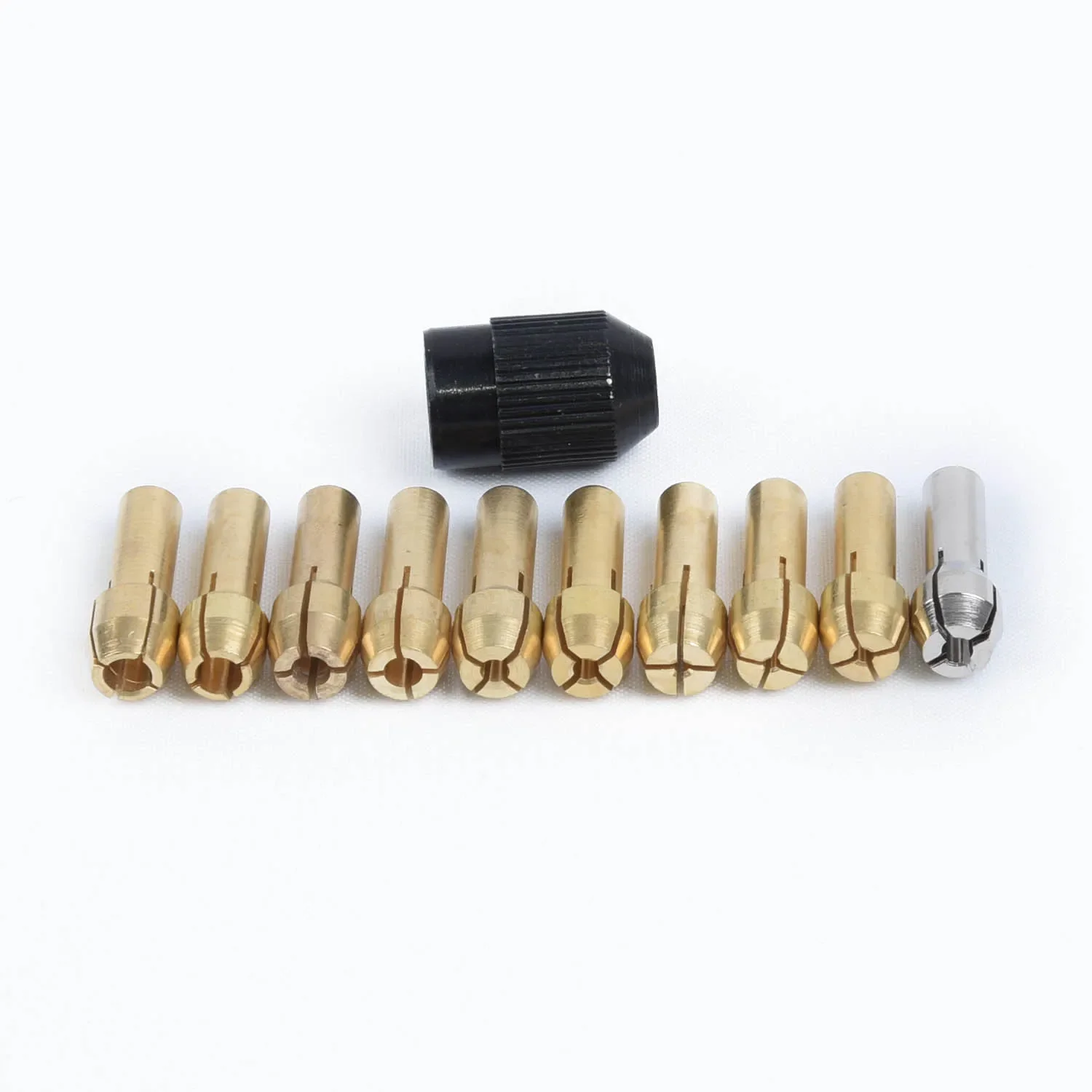 10Pcs Mini Drill Chuck Adapter 0.5-3.2mm Electric Grinder Drill Collet Quick Change Chuck For Power Rotary Accessories 10 piece set of electric grinder chuck drill chucks collet 4 2mm 0 5 3 2mm mini grinder copper chuck accessory set