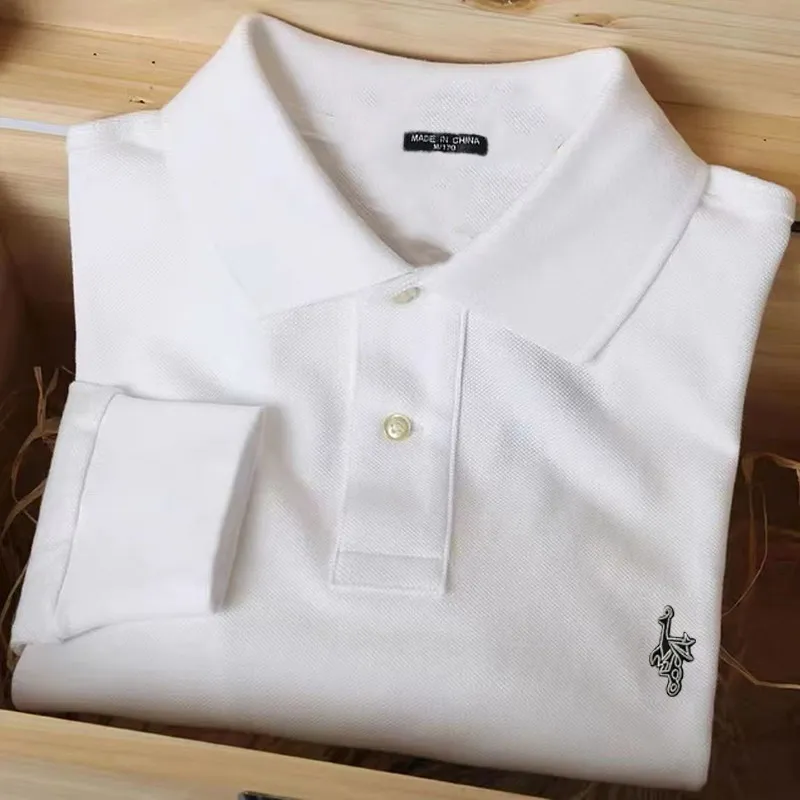 

Рубашка-поло мужская с длинным рукавом, 100% хлопок