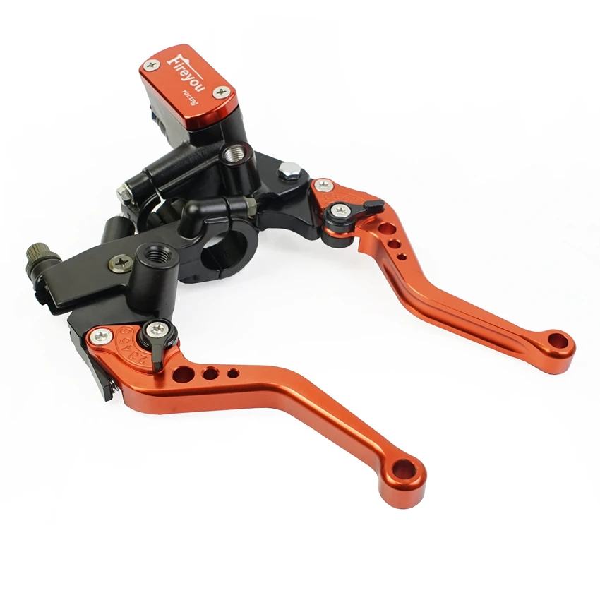 Fireyouracing Drum Brake Cable Clutch Line Master Cylinder Brake Lever Set Universal Red Green Blue for Yamaha Suzuki 22mm