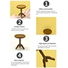 1:12 Dollhouse Mini Round Lace Table Side Table Coffee Table Model Furniture Accessories For Doll House Decor Kids Play Toys 5