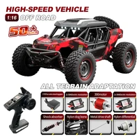 1:16 50 KM/H 4WD RC Car With LED Remote Control Off-road Cars High Speed Drift Monster Truck for Kids Toys Festivals Gifts 1