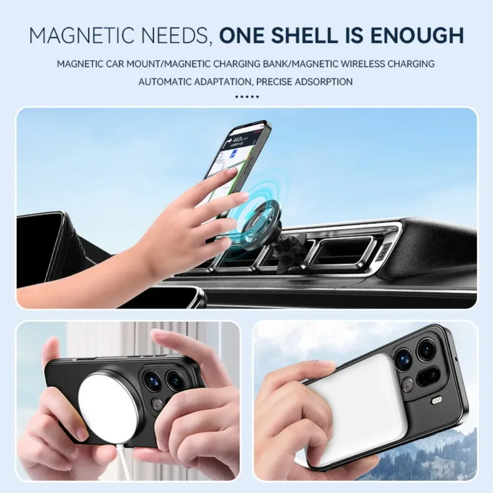 Skin-like Frosted Eco-friendly Magnetic Case with Holder and Anti-Drop Protection