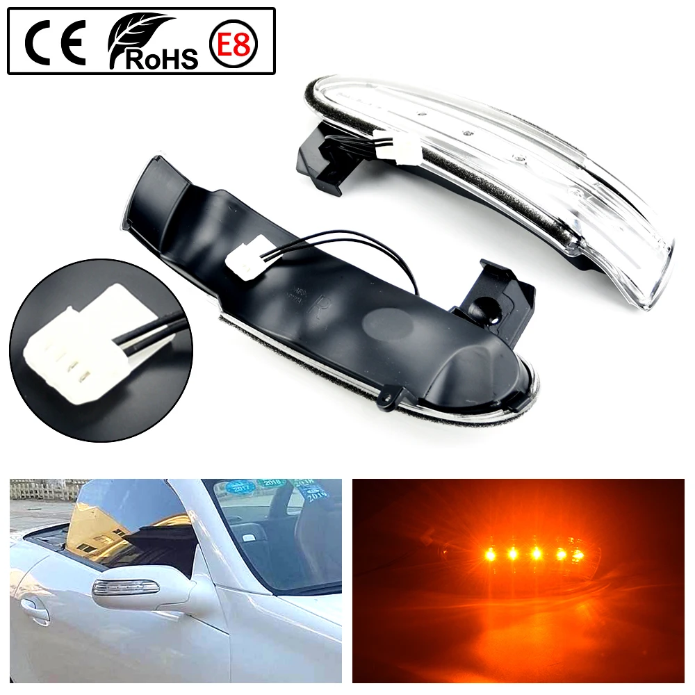 

For Mercedes Benz SLK SL Class R171 W171 R230 W230 Indicator Turn Signal Light Rearview Mirror Sequential Blinker Lamp
