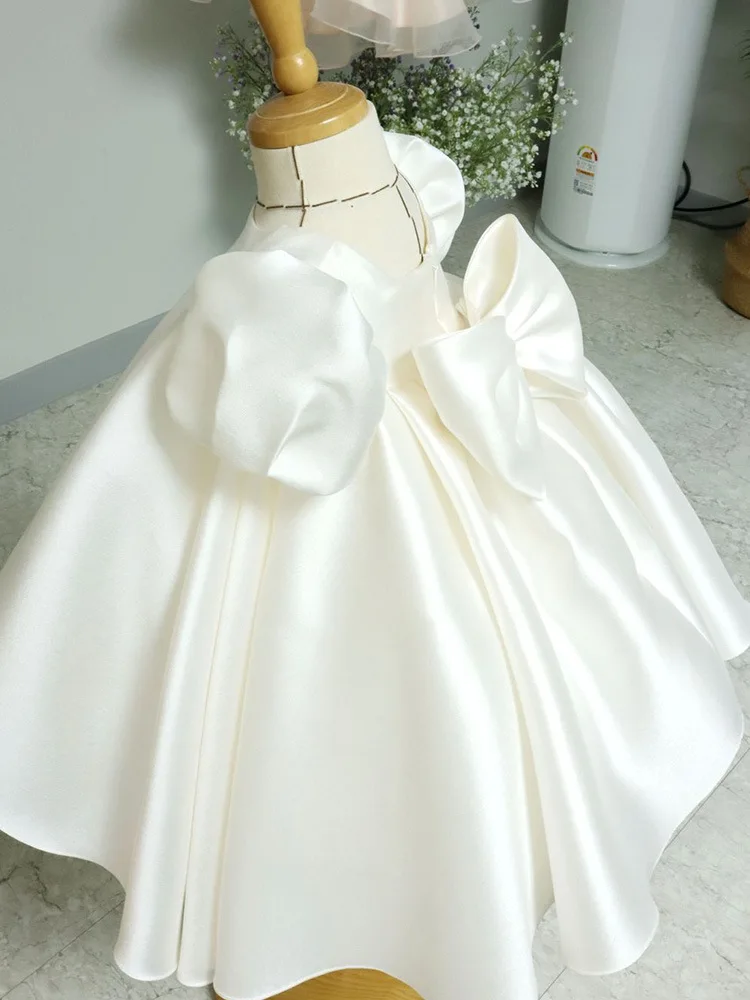 Flower Girl Dress Short Sleeve Party Clothing Kids Birthday Gowns Wedding Dresses Princess Banquet Clothing flower girl dresses girls dresses