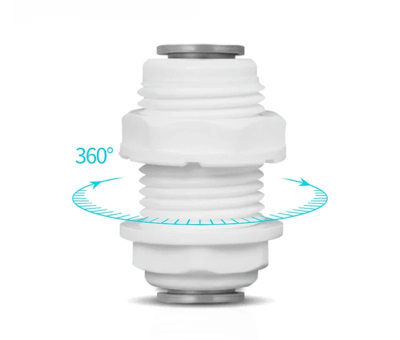 Tube OD Qqual Reudcer Bulkhead POM Quick Fitting Connector for Aquarium Water Purifier Filter RO System