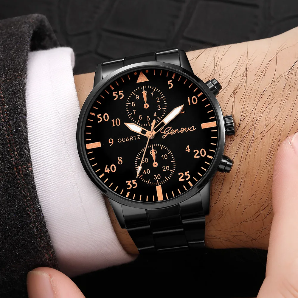 

Luxury Watch Fashion Stainless Steel Watch for Man Quartz Analog Wrist Watch Compact Classic Watch For Men Saat Erkek Kol Saati