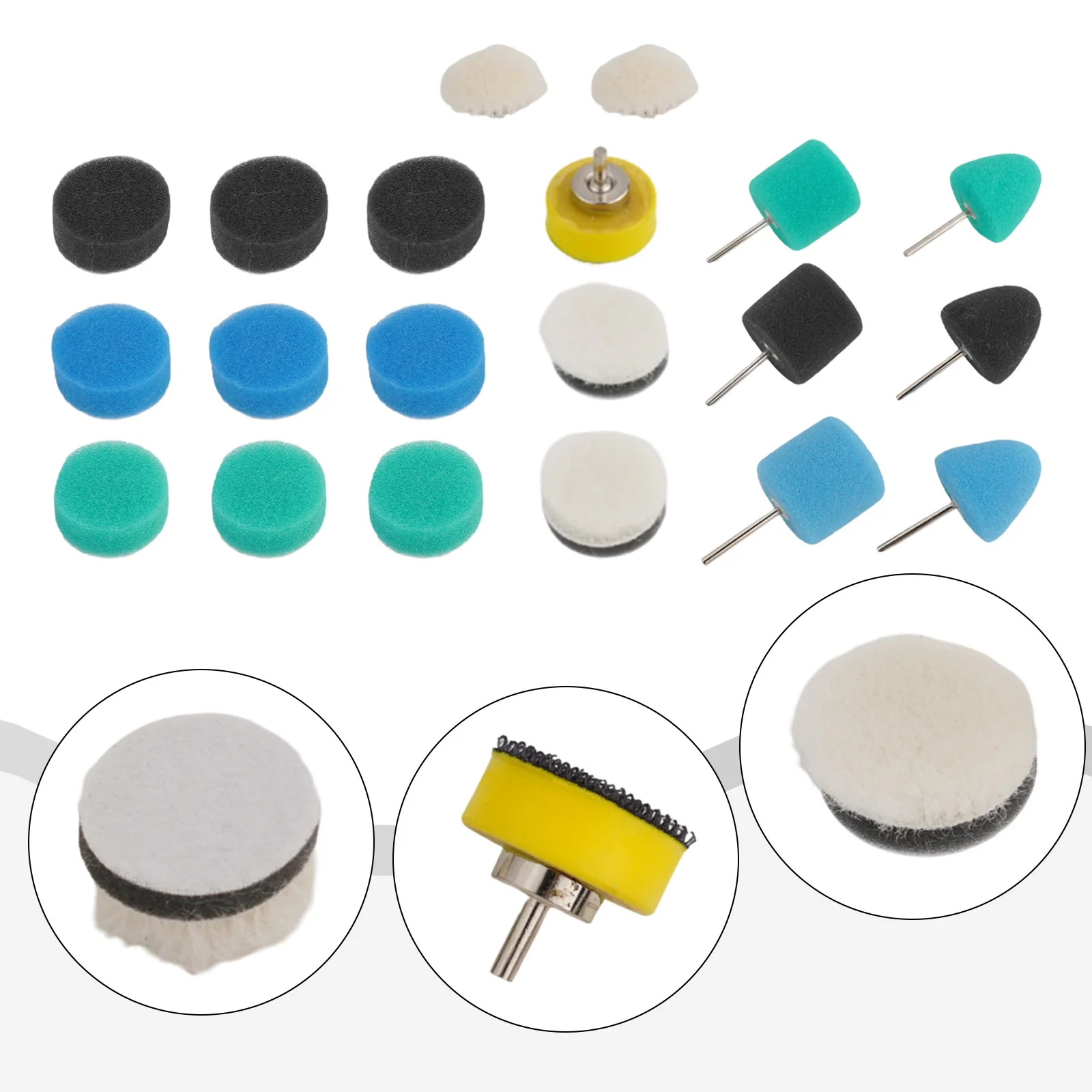 1 Inch Polishing Pads ing Polishing Pads Car Cleaning Tasks Durability Easy To Install Flexibility Malleable