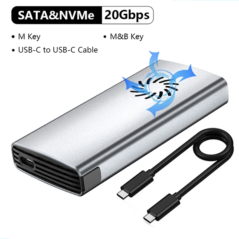 External Hard Drive Case SSD Enclosure Hard Drive Enclosure Hard Disk Case External Hard Drive Box HDD Case Enclosure UTHAI M15 M.2 Solid State SSD Hard Disk Case 20G/10G Dual Protocol Sata to USB 3.1nvme10Gbps Mobile Hard Disk Case 3.1