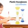 1/2/3 Minutes Plastic Hourglasses Teeth Brushing Sandglass Timer Perfect Gift Desktop Sand Watch for Children Adults 1