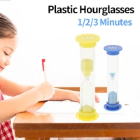 1/2/3 Minutes Plastic Hourglasses Teeth Brushing Sandglass Timer Perfect Gift Desktop Sand Watch for Children Adults 1