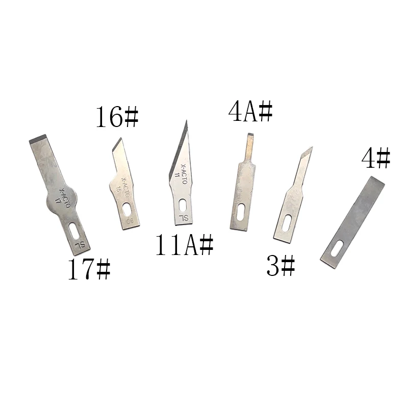 10 Pz #11 3 4 4A 16 17 Lame Incisione Kit Di Coltelli Per Bisturi In Metallo Antiscivolo Taglierina Coltelli Artigianali Per Riparazione Di Telefoni C