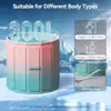 Foldable Ice Bath Tub Large Size 77 Gal Muscle Recovery Outdoors Gyms Quick Opening Portable Cold Water Therapy No Installation 5