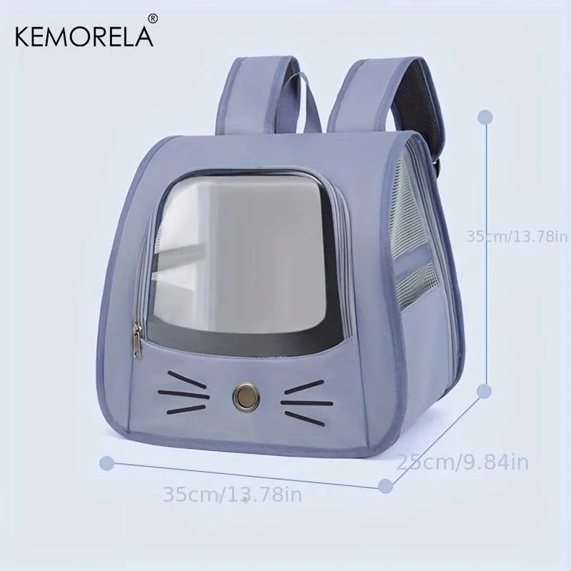 Pet Carrier Backpack Large Cat Backpack Transparent Breathable Portable Bag Cat And Dog Supplies 1Pcs