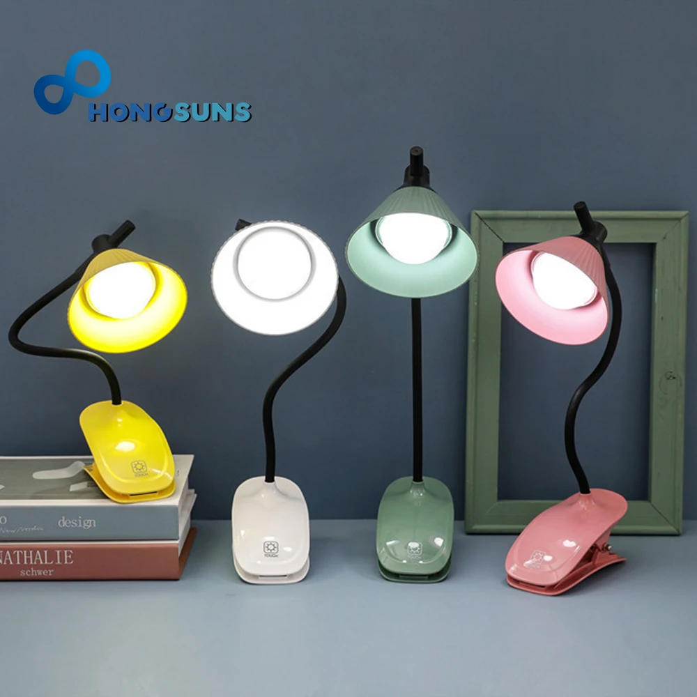 lampe de lecture tactile avec Clip, Rechargeable par USB