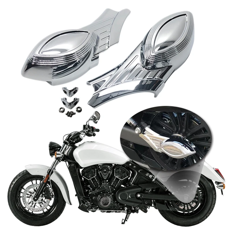 Adatto Per Indian 2015 2016 Scout Models Moto Chrome Posteriore Swingarm Cover Axle Bolt Cover Accessori Decorare Sticker