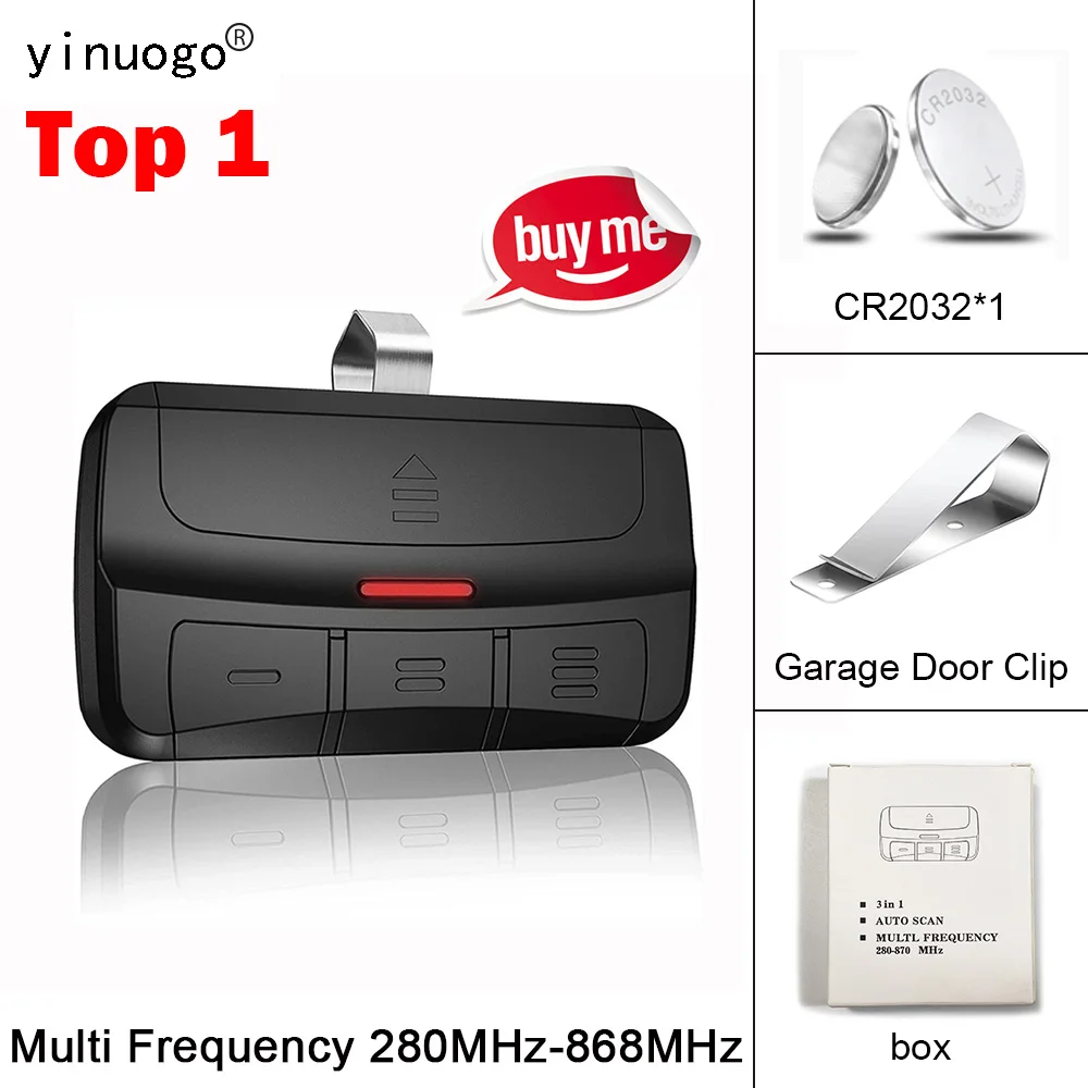 3 in 1 MultiFrequency 280MHz 868MHz Garage Door Remote Control Gate