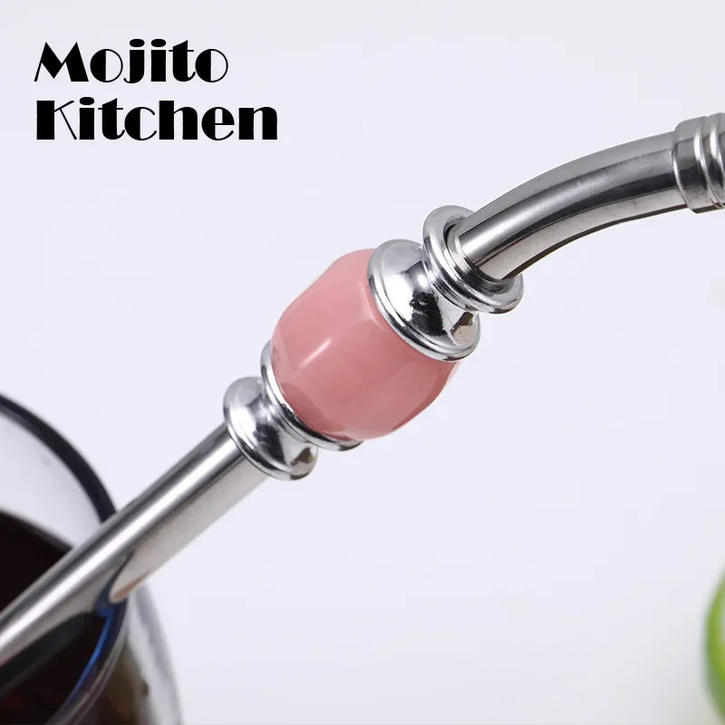 Stainless Steel Straws Yerba Mate Tea Bombilla Gourd Reusable Drinking Filtered Spoon Straw Drink Bar Accessories drinking straws stainless steel straw