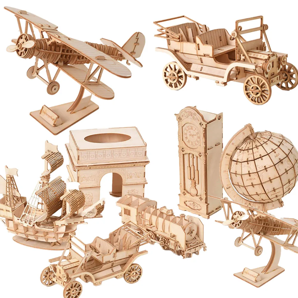 3D Wooden Sailboat Puzzle DIY Craft Kit for Home Decoration and Gifts