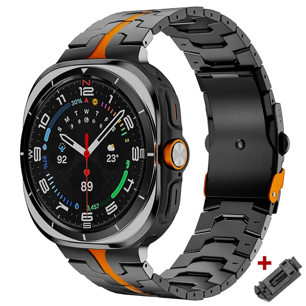 Luxury Men's Stainless Steel Watch Bracelet - No-Gap Design