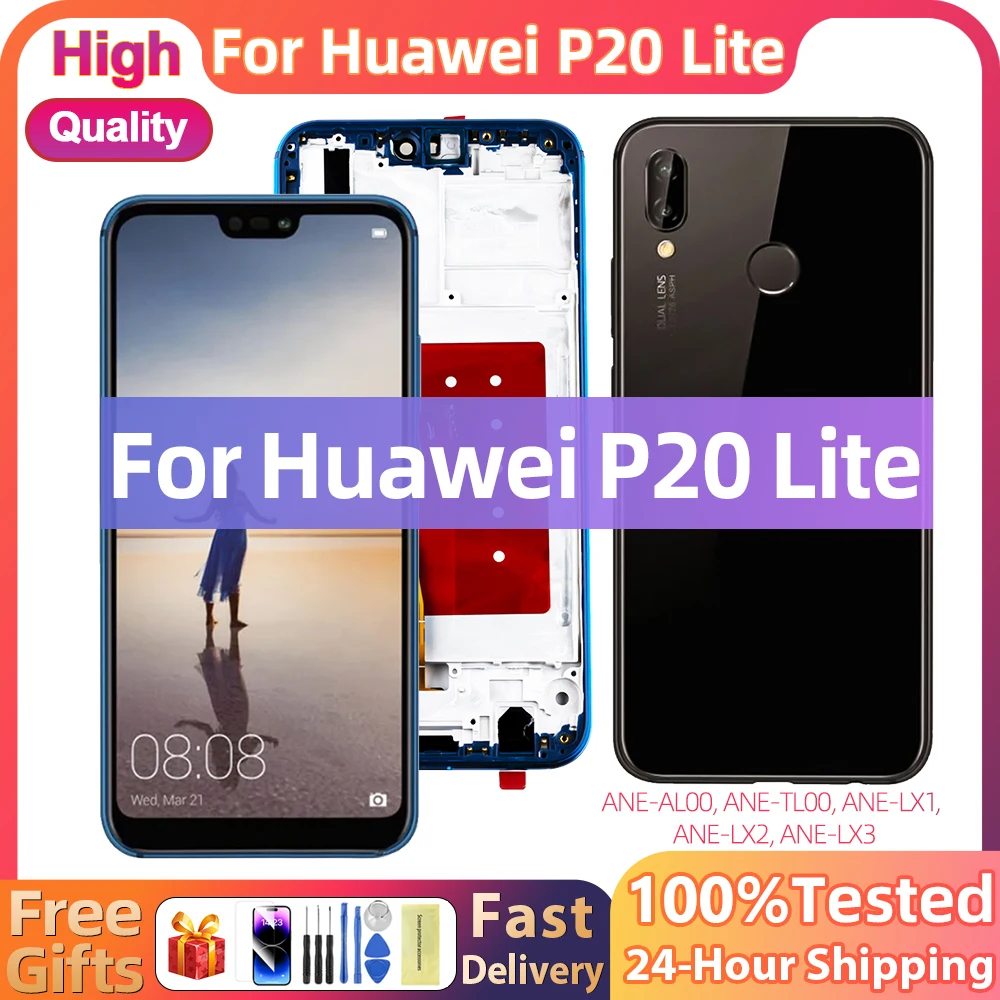 

5,84 ''для Huawei P20 Lite ЖК-дисплей сенсорный экран дигитайзер для Huawei ANE-LX1 ANE-LX2 дисплей запасные части