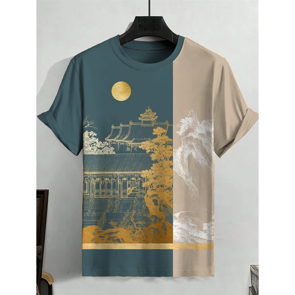 

Men's T-Shirt Casual Fashion 3d Print Short Sleeved Summer Retro T-Shirt For Men Clothing Street Breathable T Shirt Top Tee