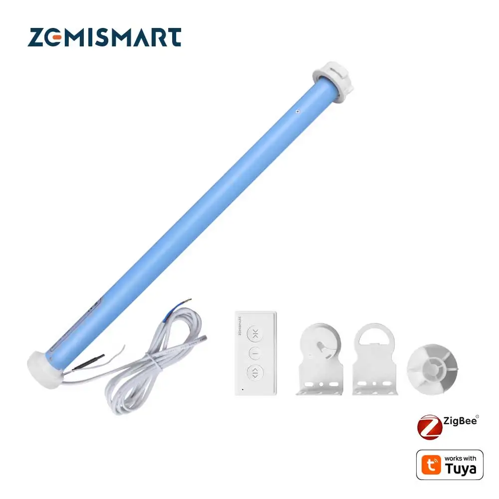 Zemismart Zigbee Smart Roller Shade มอเตอร์สําหรับ 37 38 มม.ทํางานร่วมกับ Tuya Alexa Echo Google Home Smartthings ไฟฟ้าเครื่องยนต์ 1
