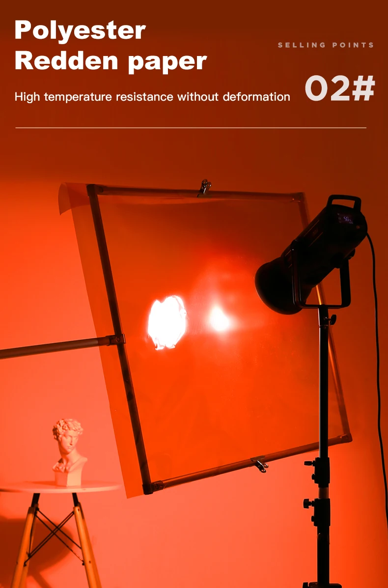 40CMx50CM Color Gel Filter Paper For Photography Studio LED Light Conical Snoot