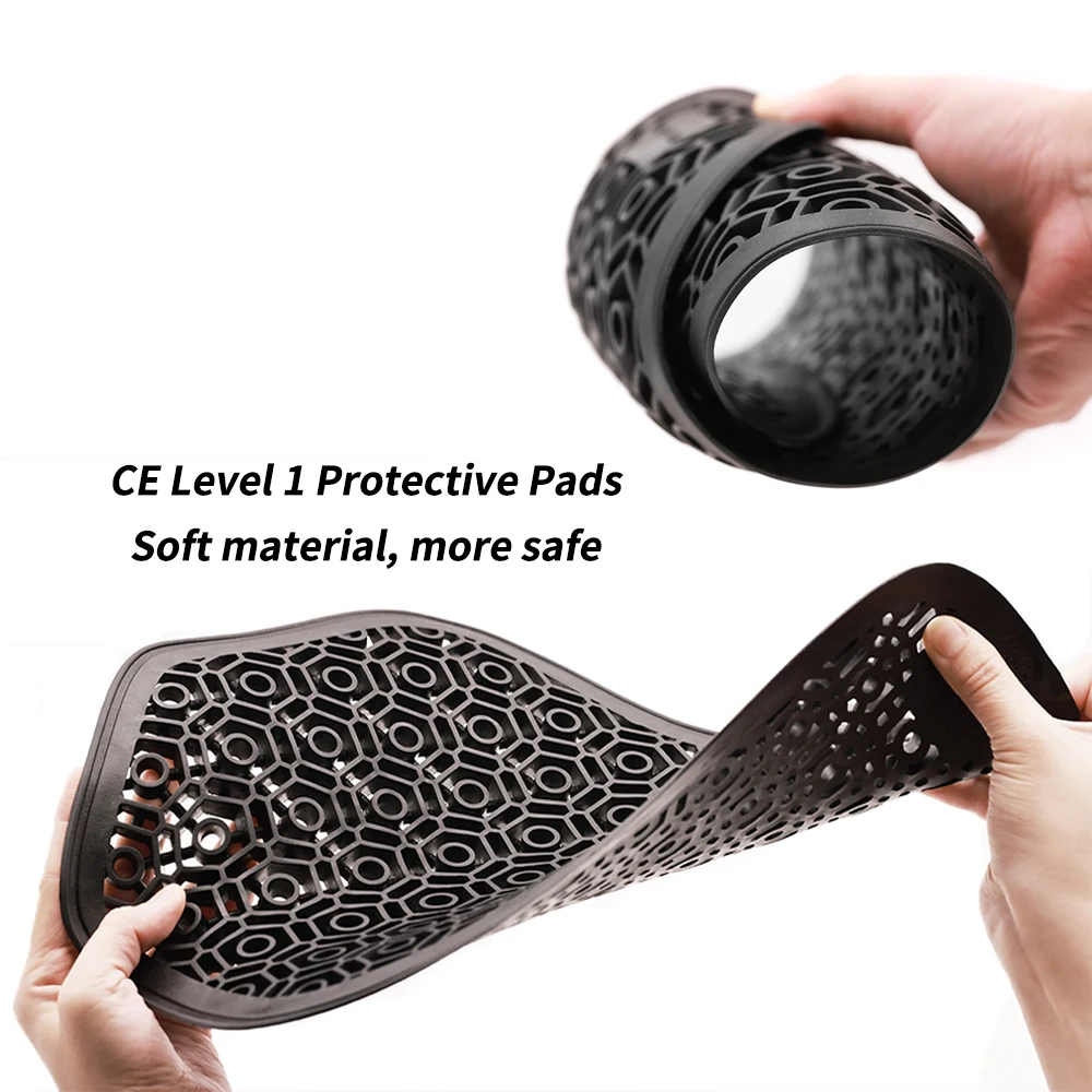 WOSAWE CE Motorcycle Protective Gear Insert Spine Back Protector Breathable Anti-fall Soft Armor Motorbike Bike Riding Pads