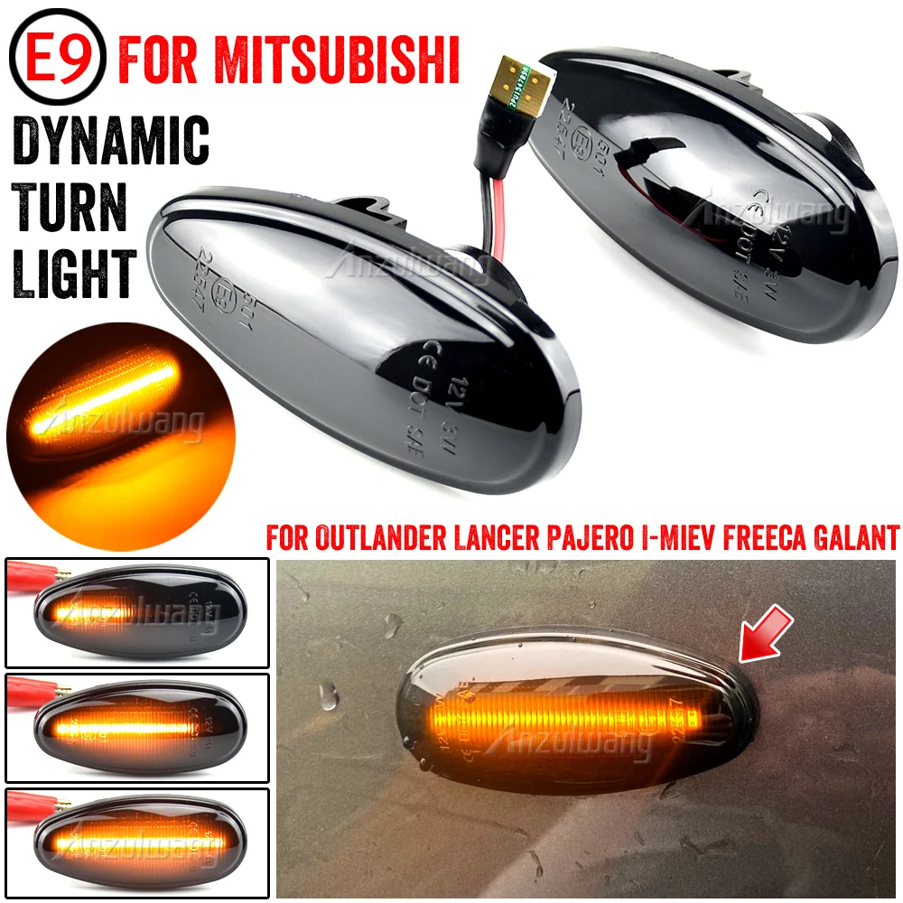 2x Flowing Led Side Marker Repeater Lights For Mitsubishi Pajero Shogun