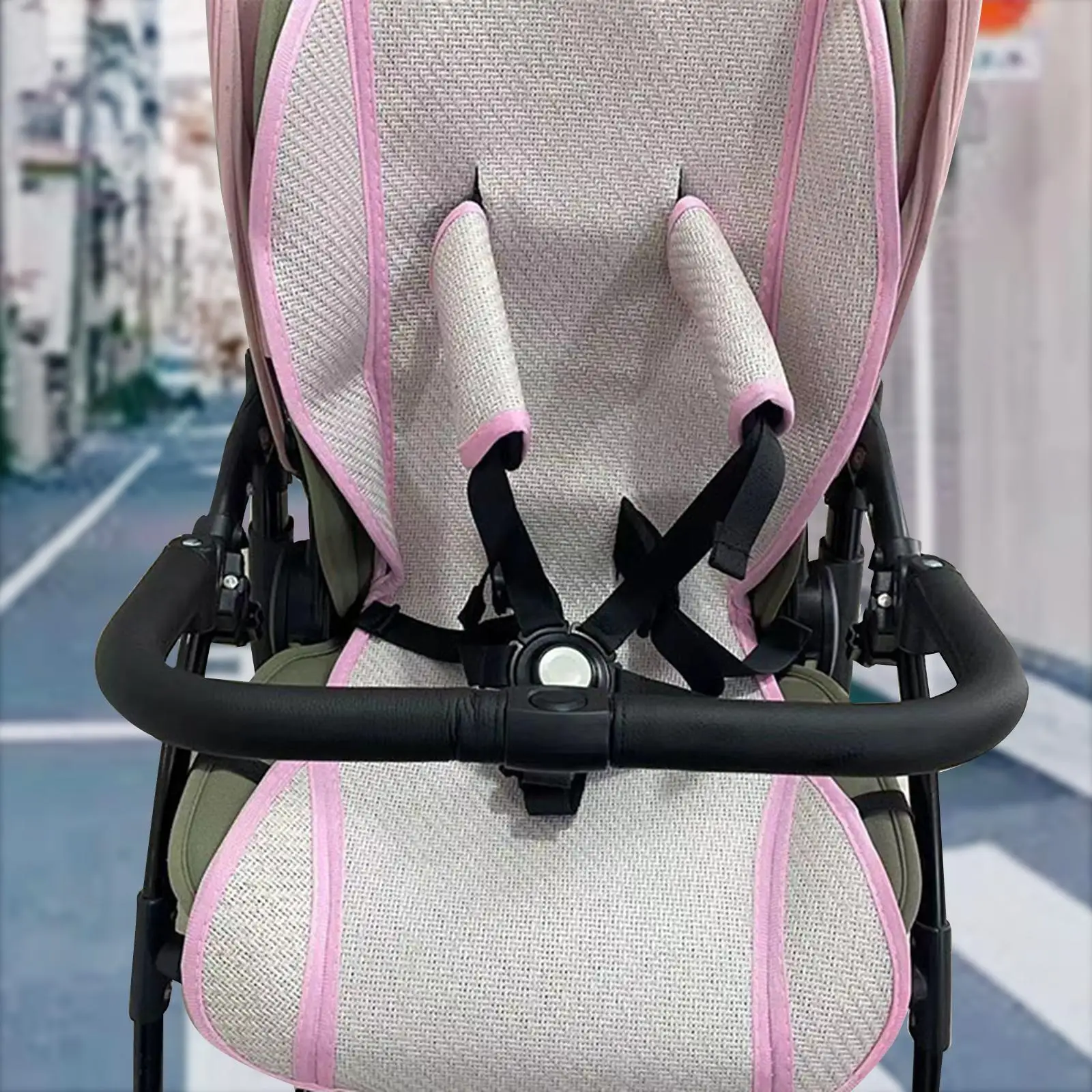 Stroller Front Armrest Bar Universal Handlebar Baby Stroller Armrest for Most Stroller Replacement