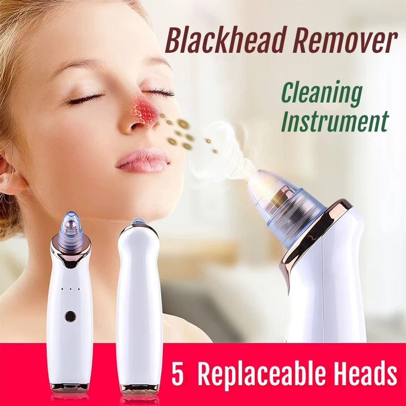 Vacuum Blackhead Remover Nose Pore Cleaner Electric Face Acne Black