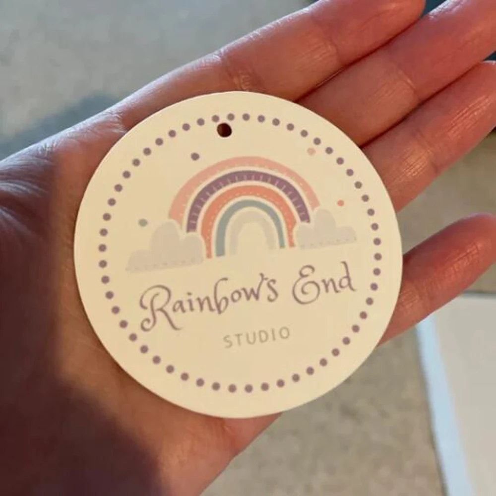 Round or Square Hang Tags Clothing Brand Fashion Label Accessories Free design Various Sizes and Styles