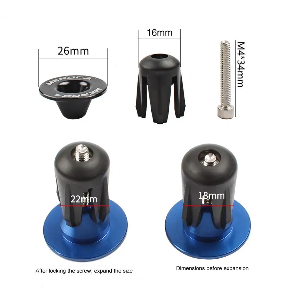 Useful Cycling Parts Handlebar End Caps Bike Handlebar Plugs Vibrant Color Fixie Gear Grips Plugs Repair