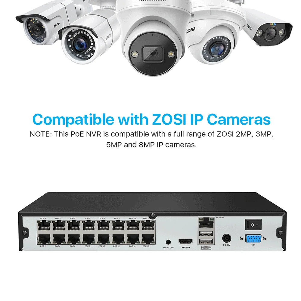 P685☆新品ZOSI H.264 HD 720p DVR 防犯カメラ ワイヤレス 