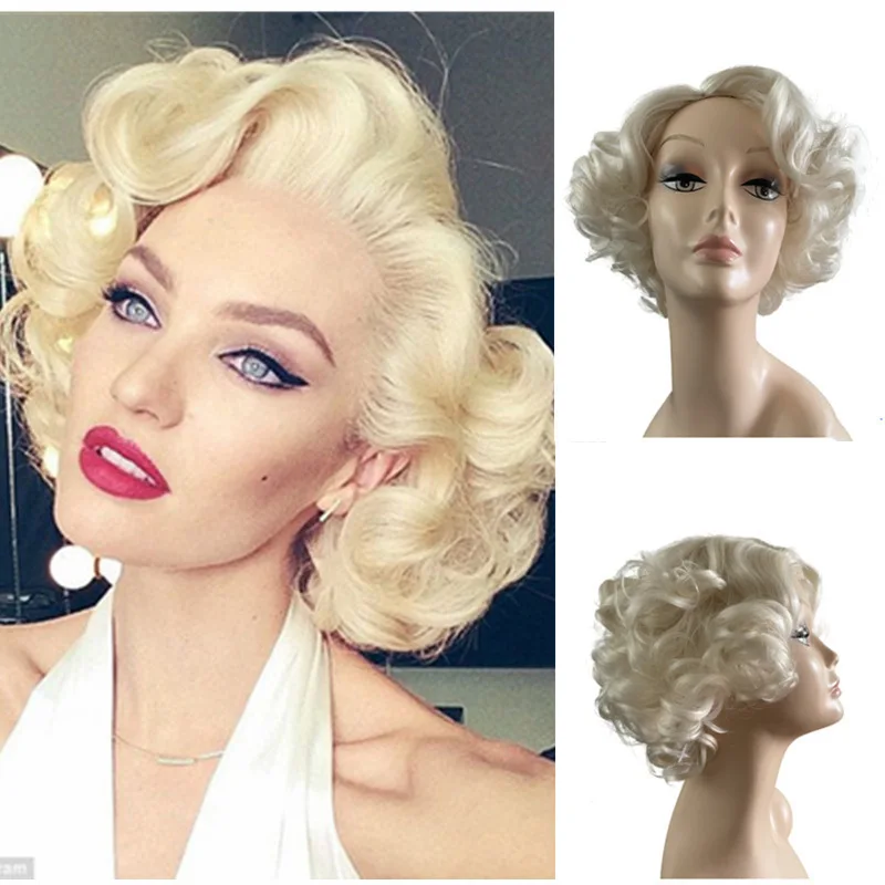 Peluca De Marilyn Monroe Rubia Corta – Smiffys – Accesorio Para Disfraz De Adulto – Calidad Profesional