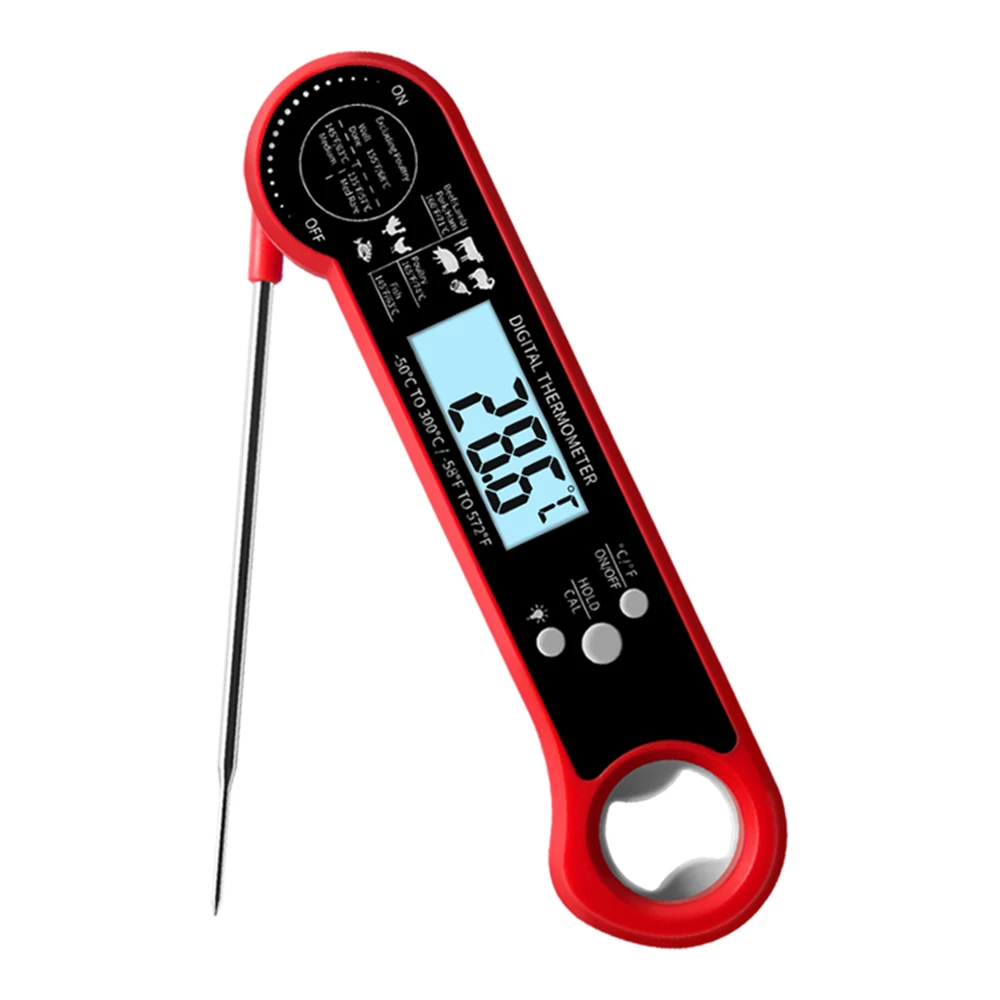 Fast Instant Read Meat Thermometer, Waterproof Digital Food Thermometer  with Backlight, Calibration, and Folding Probe, BBQ Thermometer - China Meat  Thermometer and Thermometer Fork price