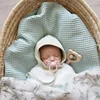 Tassel Baby Blankets Newborn Waffle Cotton Baby Swaddle Blanket New Born Stroller Blanket Bedding Items Infant Nap Bed Cover 5