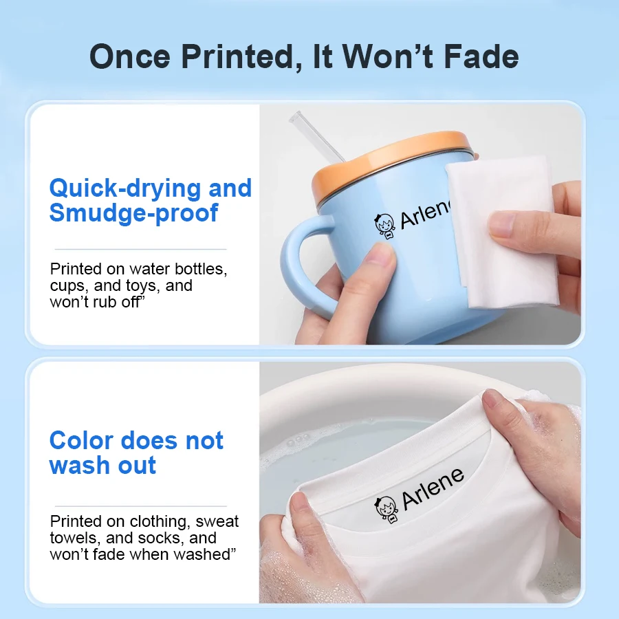 Personalized name stamp robot can print curved items, clothes, books, lunch boxes, and essential gifts for returning to s